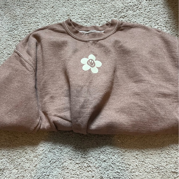 Pacsun flower crewneck brown - Picture 2 of 4